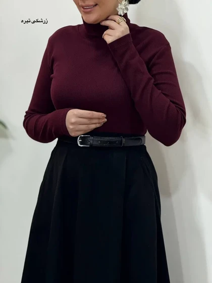 بلوز کشبافت پنبه یقه اسکی آشا 3