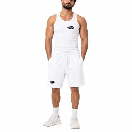 ست رکابی و شلوارک ورزشی مردانه G Wear مدل 5F0604 سفید