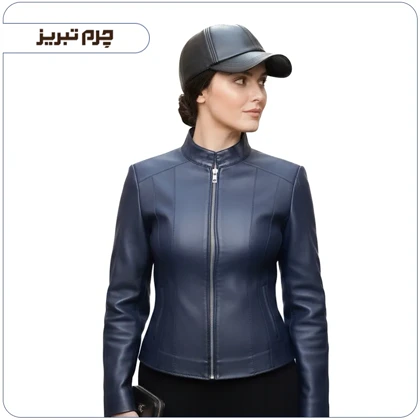کاپشن چرم زنانه کوتاه مدل N1094