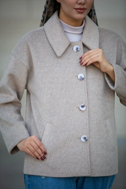 پالتو فوتر کجراه یقه شکاری