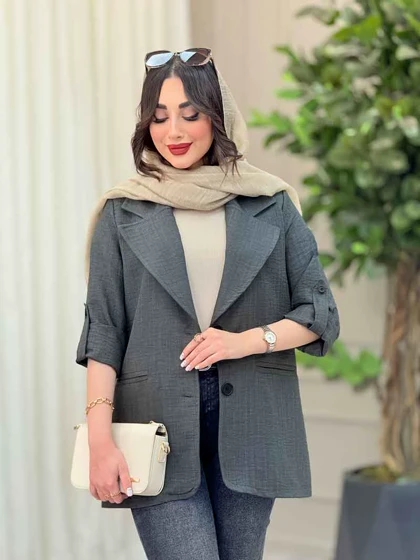 مانتو دو دکمه آینور