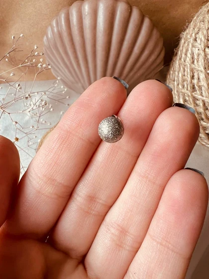 گوشواره توپی مات