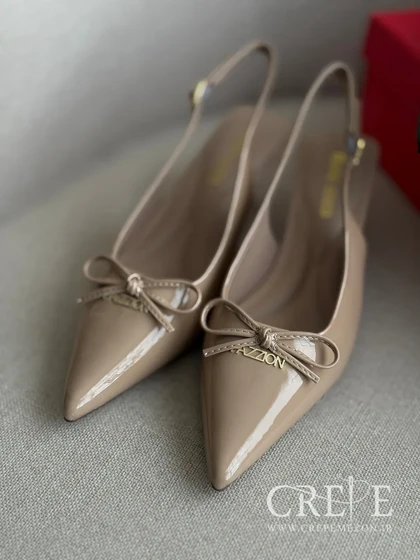 کفش ورنی پاپیونی پاشنه 6 سانت