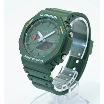 ساعت جی شاک2100سبز صفحه رنگی