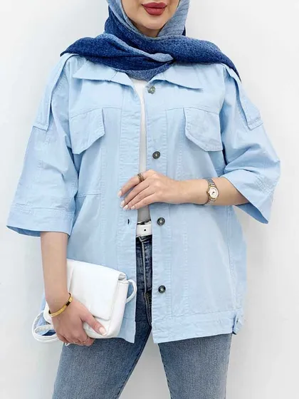 مانتو سرشانه پاگن دو جیب