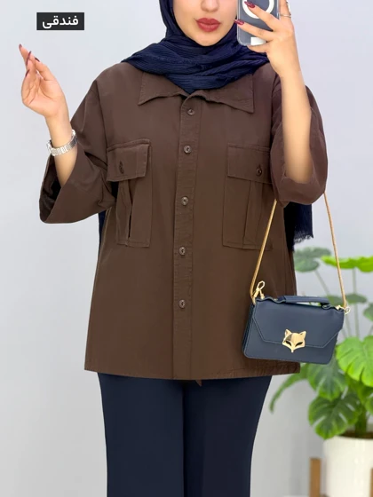 شومیز باکسی لینن روبیتا کد 20142883