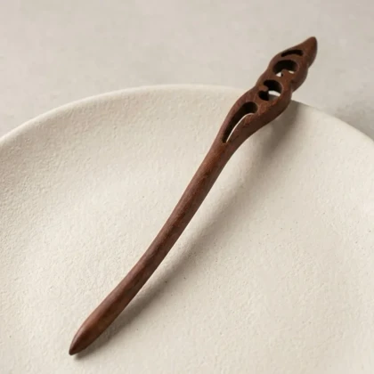 کانزاشی مو زنانه چوبی طرح منحنی مدل الورا