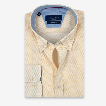 پیراهن لینن طرحدار 0266166E-24