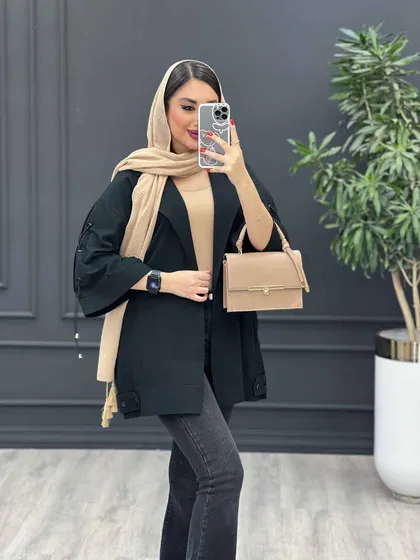 مانتو لینن بغل پاگن آستین ضربدری