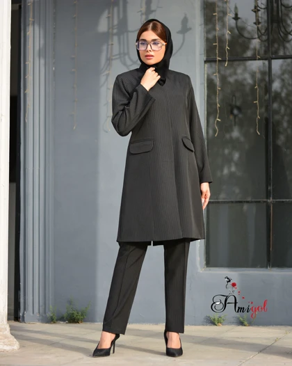 مانتو شلوار اداری آستردار درنا