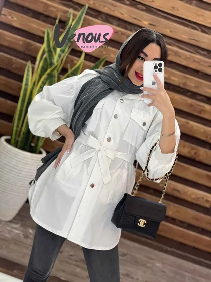 مانتو چهار جیب آستین پفی
