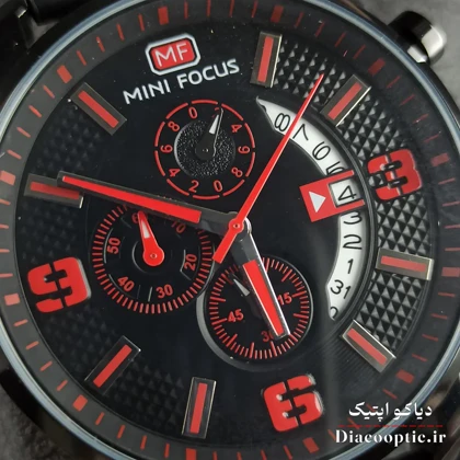 ساعت مچی مردانه اورجینال موتور ژاپن برند مینی فوکوس سه موتور مدل Mf0025G.02 بند چرم