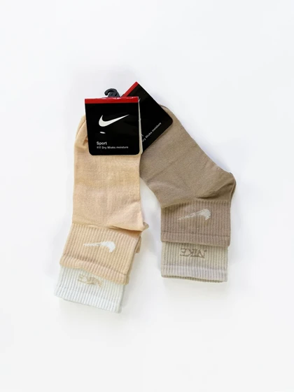 جوراب نیم ساق زنانه نخ پنبه دوکش نایک Nike