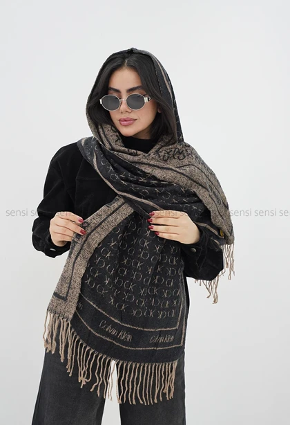 شال بافت موهری CK کد1004844