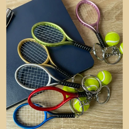 جاکلیدی و آویز کیف Mini Sports Key Chain سه بعدی طرح راکت تنیس