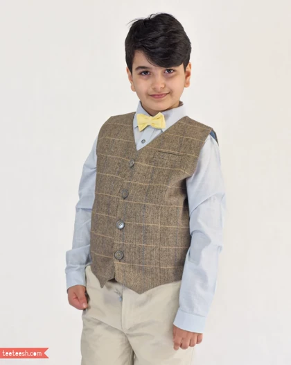 پیراهن لینن اسلپ آبی