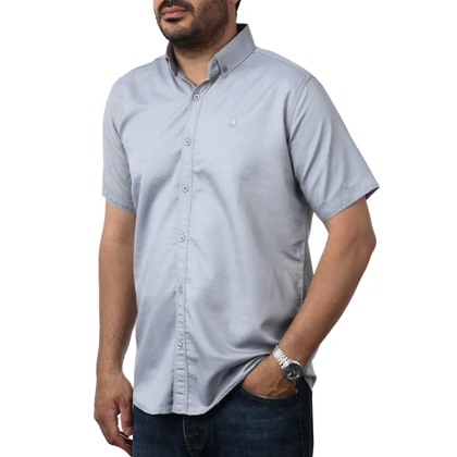 پیراهن آستین کوتاه ساده مردانه برند مد مدل 141114917