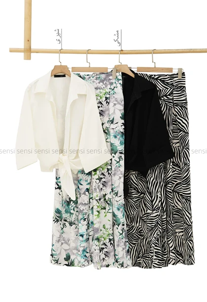 ست شومیز شلوار گره‌ای کد1005463