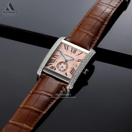 ساعت کارتیه بند چرمی Cartier Tank DRgK1