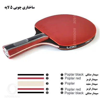 راکت پینگ پنگ لوکی مدل 3 ستاره R3