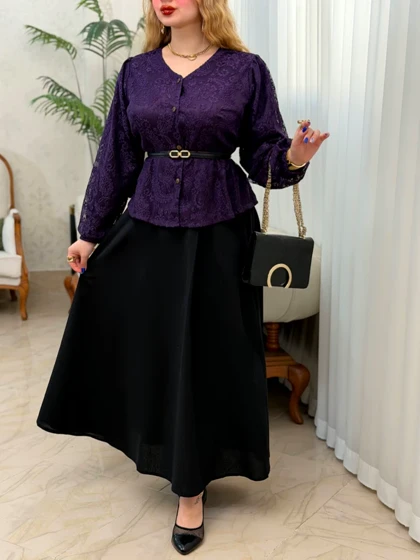 شومیز دامن دانتل 3791