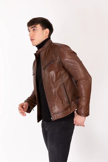 کت و کاپشن مردانه new-venture-gian-ferre-solid-leather