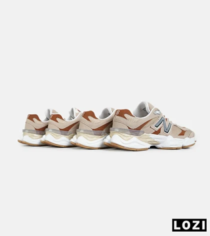 کفش کتانی مردانه و زنانه کرم قهوه ای NEW BALANCE 9060