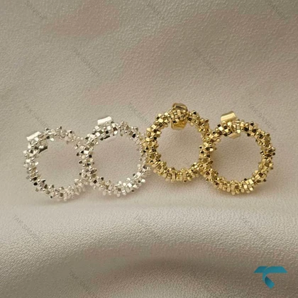 گوشواره گرد خاویاری Ghoshvareh-8549-L