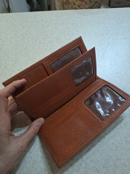 کیف پول چرم طبیعی گاوی