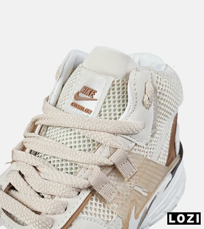 کفش کتانی ساق‌دار مردانه و زنانه کرم قهوه ای Nike cushlon مدل 7610