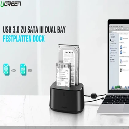 داک هارد 2.5 اینچ و 3.5 اینچ 2 سینی USB 3.0 یوگرین ugreen CM198 50857