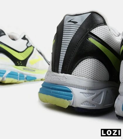 کفش کتانی بزرگ پا سفید مشکی لیمویی BROOKS adrenaline gts 22