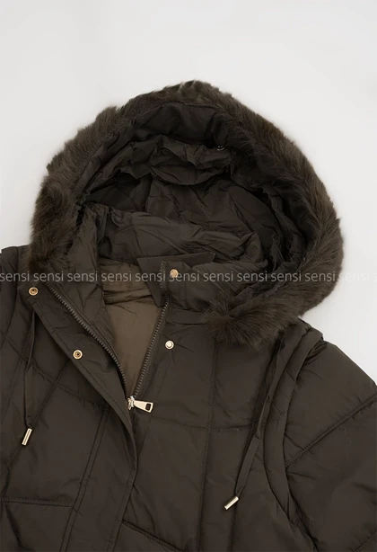 کاپشن وارداتی پافر شو پشم شیشه کد1004855