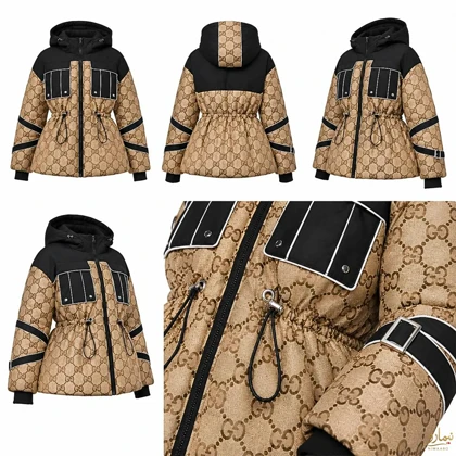 کاپشن ترکیبی کمر گتر Gucci