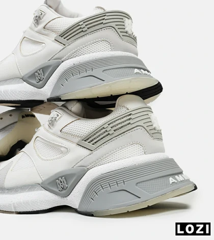 کفش کتانی سفید طوسی AMIRI Bone Runner