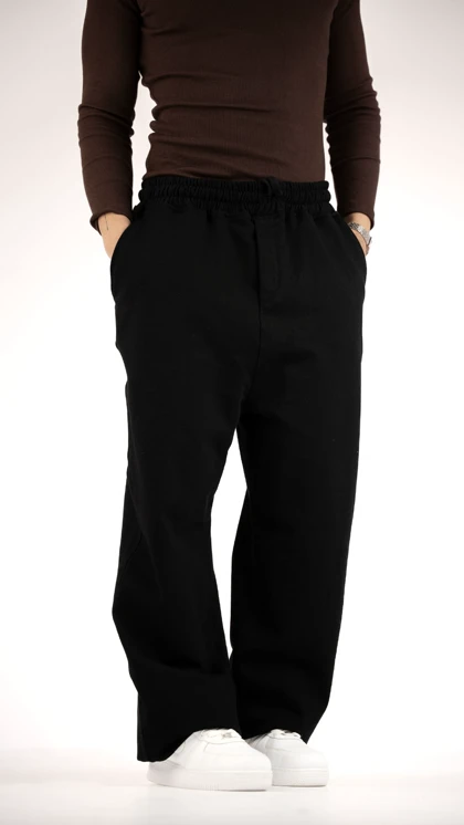 شلوار جاگر دورس پولار خورده فول بگ مشکی فوق‌العاده شیک ترند 2026