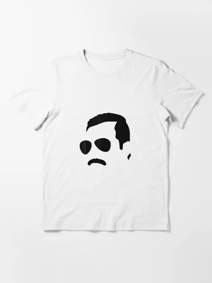 تیشرت گروه موسیقی Queen کویین تیشرت Freddie Mercury Official Monochrome Block Face کد 183123
