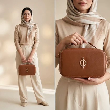 کیف دوشی و دستی زنانه چرم یلسان مدل اطلس کد 099-HRM