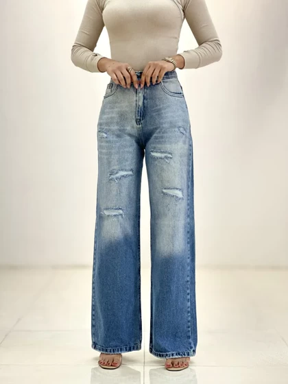 بگ رگولار زاپ‌دار آبی روشن کد40953