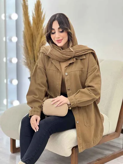 مانتو کتان دو جیب بنیتا