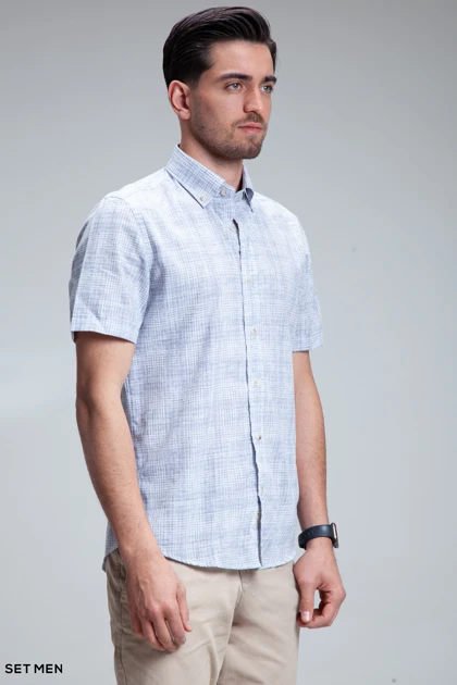 پیراهن مردانه آستین کوتاه لینن