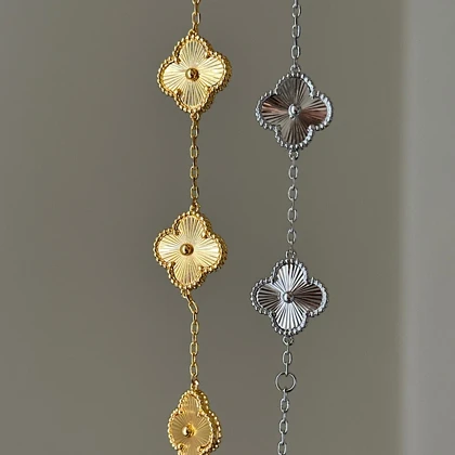 دستبند ون کلیف الحمبرا پنج گل مسترکوالیتی کد 809