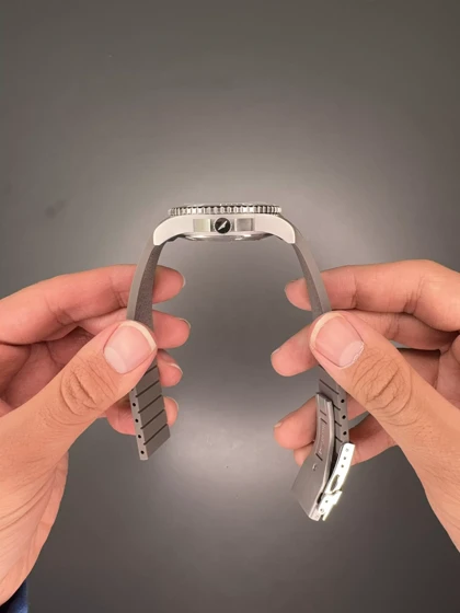 ساعت مچی لونژین اتوماتیک بند رابر شکلاتی Longines