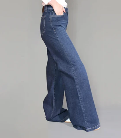 شلوار جین فول بگ زنانه کد 8569