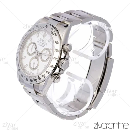 ساعت رولکس دیتونا مردانه سه موتوره نقره ای صفحه سفید 102505