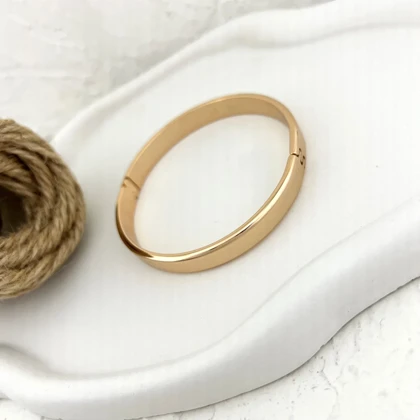 دستبند النگویی زنانه طرح آینه ایی با رنگ ثابت