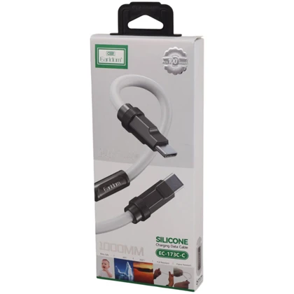 کابل فست شارژ تایپ‌سی به تایپ‌سی 100 وات 3 آمپر یک متری ارلدام EC-173C-C