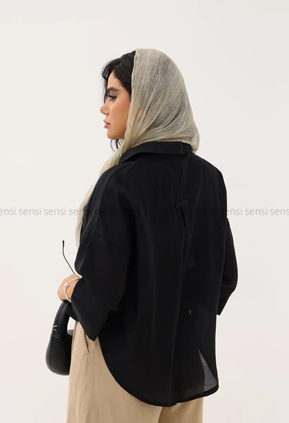 شومیز زنانه شیشه ای پشت پیله کد1006008