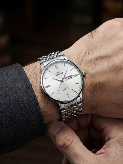 ساعت مچی مردانه KUERST مدل بند نقره ای رنگ سفید کد W430