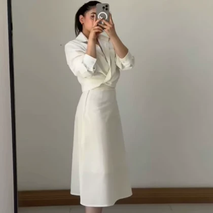 دامن زنانه لینن فون